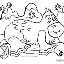 Sea bird monster coloring page