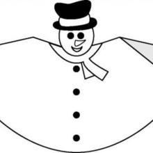 Snowman paper toy for Christmas stencil