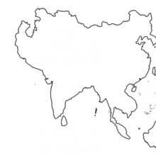 Asia map coloring page