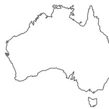 Australia map coloring page