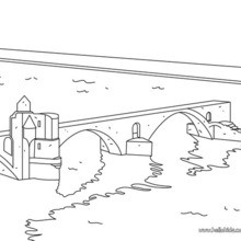 Avignon bridge coloring page