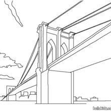 Brooklyn Bridge coloring page