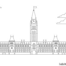 Canada parliament coloring page