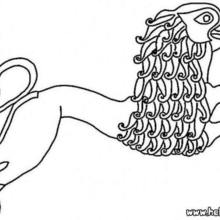 Celtic lion coloring page