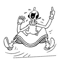 Funny Olive Oyl coloring page