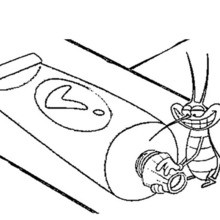 Joey and toothpaste coloring page