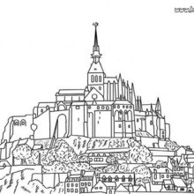 Mont-Saint Michel coloring page