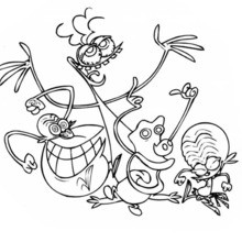 Space Goofs' Party time! coloring page