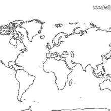 World map coloring page