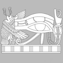 egypt, HIEROGLYPH AND PAPYRUS coloring pages