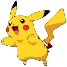Happy Pikachu Pokemon coloring page