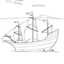 The Mayflower ship coloring page