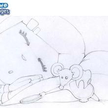 Tooth Mouse legend coloring page