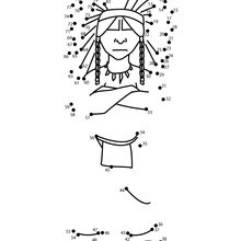 Wampanoag chief printable connect the dots game