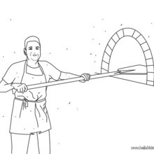 Baker coloring page