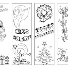 Christmas bookmark coloring page