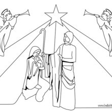 Christmas Nativity coloring page