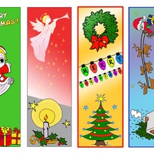 Colored Christmas bookmark