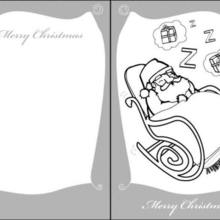 Santa Claus is sleeping Card Christmas printable card