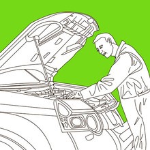 coloring pages for boys, MECHANIC coloring pages