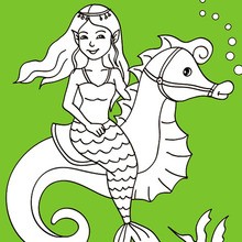 Beyond the sea, MERMAID coloring pages
