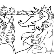 Fantasy horses coloring page