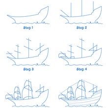 Mayflower ship drawing lesson