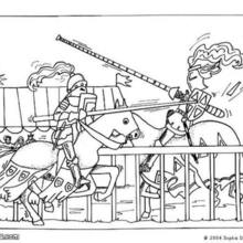 Fighting horses coloring page