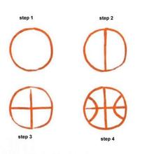 How to draw a balloon 4 steps drawing