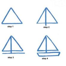 How to draw a Sailing boat drawing lesson