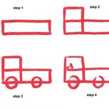How to draw a truck drawing lesson