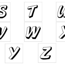 Letters S to Z worksheet