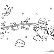 Christmas sleigh coloring page