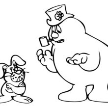 Frosty and Hocus Focus are upset coloring page