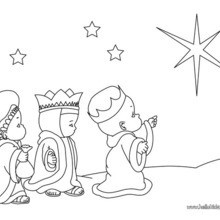 Three Wise men coloring page