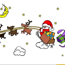 Christmas, SANTA'S SLEIGH coloring pages
