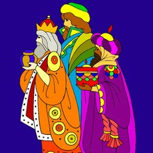 Christmas, THREE WISE MEN coloring pages