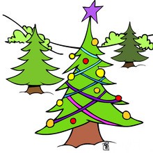 CHRISTMAS TREE coloring pages