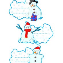Snowmen Christmas printable tag