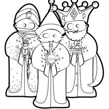 The Christmas Nativity Kings coloring page