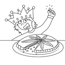 King's cake coloring page