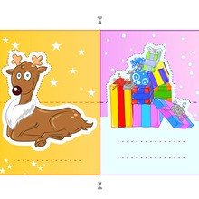 Reindeer & Christmas Gifts pop up place cards Christmas craft