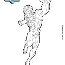 Max Steel fist coloring page
