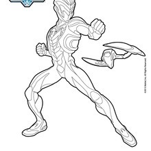 Max Steel attacks coloring page