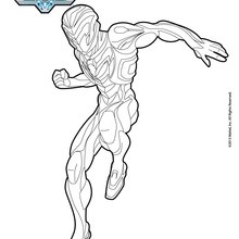 Max Steel jumping coloring page