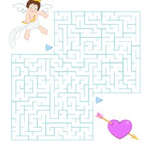 Cupid and love arrow printable worksheet