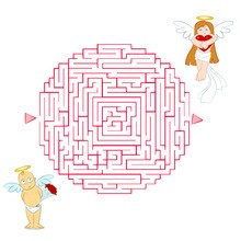 Valentine's Day printable maze