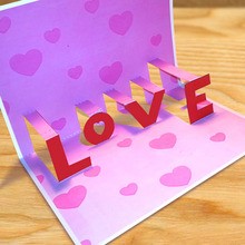 LOVE pop up card tutorial craft for kids
