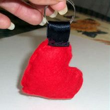 Felt Heart Key Ring craft for kids