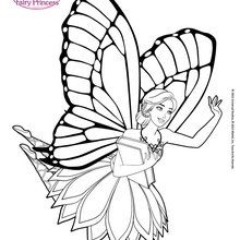 Mariposa Flying Through Flutterfield barbie printable